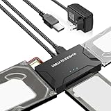 Pixelure 5Gbps IDE USB Adapter,USB3.0 zu IDE/SATA Festplatte Adapter Für 2,5/3,5 Zoll HDD/SSD...
