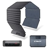 CTOLITY 54W Solar Ladegerät, Faltbar Solarpanel mit 20.5V (DC+USB C) und 12V USB A Aus, IP67...