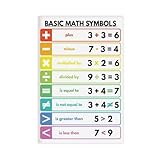 QIENAZIO Grundlegende Mathematik-Symbole Bildung, Lehrplan für Zuhause, Schule, Klassenzimmer,...