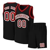 Personalisierte Basketball Trikot 2 Teiliges Set mit Jersey Shirt und Shorts für...