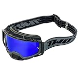 TWO-X Cross-Brille - Motocross-Brille mit verspiegeltem blauen Glas - Kratzfeste Brille - Enduro &...