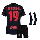 IHIMI Barcelona Lamine Yamal, #19 Trikot Set Schwarz für Kinder - Socks, Shorts, Sporttrikot,...