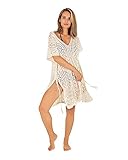 Gräfenstayn Strandkleid Damen gestrickt - Oeko-Tex Standard - Perfekt als Strandponcho oder...
