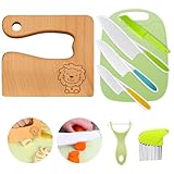 Kindermesser 8-teiliges Kinder-Küchenmesser-Set zum Schneiden und Kochen von Obst oder Gemüse für...