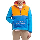 Tommy Hilfiger Herren Leistungsstarke Fleece-gefütterte Kapuzenjacke zum Überziehen Regenjacke,...