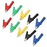 10 Stück P2002 20 A 5 Farben 4 Mm Bananenstecker Krokodil-Sicherheitstestclip für Multimeter 380...