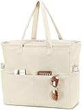 LEDAOU Große Strandtasche mit reißverschluss Damen Wasserdicht Umhängetasche Tragetasche shopper...