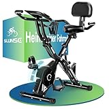 SLUNSE Heimtrainer Fahrrad, 2025 Neu Hometrainer Fahrrad mit stabilem Doppeldreieckrahmen, Klappbar...