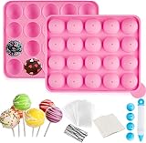 262 Stück Cake Pop Form Set - mit 20 Kavitäten Silikon Cake Pop Form, Cake Pop Sticks, Cake Pop...