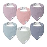 Lulu moon Lätzchen Baby Dreieckstuch Baby Musselin Halstuch Baby für Junge und Mädchen (6...