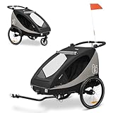 Hauck Fahrradanhänger & Kinderwagen Set Dryk Duo Plus für 2 Kinder (6-48 Monate), inkl....