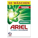 Ariel Schnell Auflösendes Pulverwaschmittel Universal+ 3 kg, 50 Waschladungen, Ausgezeichnete...