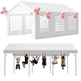 TRIUMPHKEY Pavillon 3x6, Partyzelt 3x6 Wasserdicht Stabil Winterfest, Gartenzelt UV-Schutz 50+...