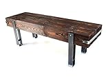 CHYRKA® Bank Sitzbank Massiv-Holz Brody Loft Vintage Bar Industrie Design Handmade Holz Metall (28...