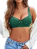 Avidlove Damen Dirndl BH Spitze Bügel Bra Sexy Floraler Cup Bra Bralette Klassische Balconette Push...