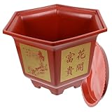 Toyvian 1 Satz Balkon blumentopf Plastik Sechseckige Blumentöpfe Pflanzentopf aus Kunststoff...