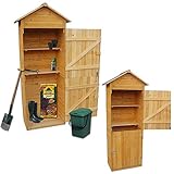 Melko XXL Gerätehaus Geräteschuppen Gartenschrank mit Spitzdach, aus Holz, 79 x 49 x 190 cm,...