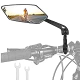 Fahrradspiegel HD, 360° Verstellbar und Drehbar Universal Fahrradrückspiegel Lenker e-bike für...