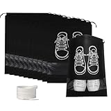 Reiseschuhtasche,10 Stück Tragbare Schuhbeutel 32x44 cm,Wiederverwendbar wasserdichte...