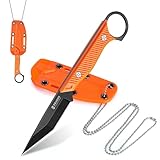 Dragon Creek Neck Knife mit Tanto-Klinge – Feststehendes EDC-Messer mit Kydex-Scheide,...