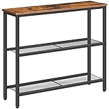 HOOBRO Schmaler Konsolentisch, Beistelltisch mit 2 Ablagen, Sofatisch, Flur, Eingang, Wohnzimmer,...