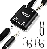 Cooidea 2-Kanal-Mischpult – Metallgehäuse, AUX-Stereo-Audiomixer, 2-In-1-Out-Mini-DJ-Mischer,...