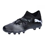 PUMA Future 7 Match FG/AG JR Soccer Shoe, Black White, 38.5 EU