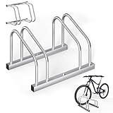 MONZANA® Fahrradständer für 2 Fahrräder 37cm Radabstand 30-65mm Reifenbreite rostfreier Stahl...