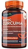 500mg Curcuma Extrakt Kapseln - 120 Kapseln - Mit 95% reinstem Curcumin - Laborgetestet - Mit...