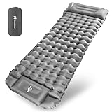 Hioutdoor Isomatte Selbstaufblasend 10CM Camping Ultraleicht Aufblasbare Mit Fußpresse Pumpe Für...