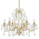 vidaXL Kronleuchter Deckenleuchte Lüster Kristall Lampe Leuchte Wohnzimmer Hängeleuchte...