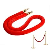 Gativs Kordel Absperrung Roter Samt 1,5m Absperrkordel Crowd Control Seil Absperrkordel mit Haken...
