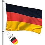 FBS Premium Deutschland Flagge - Wetterfeste Flagge Deutschland 150x100cm - Strapazierfähige Fahnen...