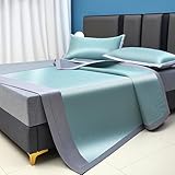 Kühlende Sommer-Seidendecke, Queen-Size-Größe, Bambus-Rattan, faltbar, erfrischender Bettbezug...