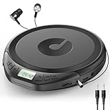 Gueray CD Spieler Tragbarer CD-Player Persönliche CD Player mit Kopfhörer LCD Display Anti-Skip...