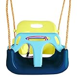 KRUMAD Kinderschaukel Indoor & Outdoor, 3-in-1 Baby Schaukel, Verstellbare Seile 110-210 cm,...