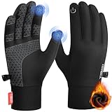 PULIOU Handschuhe Herren Damen Winter Warme Fahrradhandschuhe Winterhandschuhe Fahrrad Handschuhe...