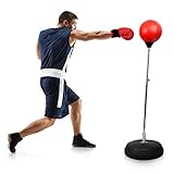 Dripex Fitness Boxsack Punchingball Set Boxtraining Höhenverstellbarer Standbox Speed-Ball...