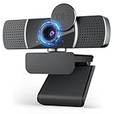 YIMONA 2K Full HD Webcam, mit Objektivabdeckung 30fps, 85° Weitwinkel, USB, Dual Mikrofon, Fester...
