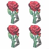 Tischdeckenklammern, 4 Stück, verstellbare Blumen-Tischdeckenklammern, bis zu 4,5 cm dick,...