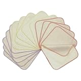 avo + cado Einlagige Flanellwaschlappen aus Bio-Baumwolle - 15 Stück - Mehrweg Baby Waschlappen als...