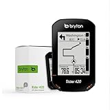 Bryton Rider 420 Kabelloser GPS-Fahrradcomputer zur Aufzeichnung von Strecken und Daten, mit...