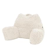 Icon Rückenlehne Lesekissen „Teddybär“, Beige, Lesekissen Flauschig mit Sitzsack Füllung,...