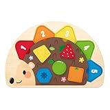 Formenordner für Kinder 1-3 Jahre - Puzzle Formen Igel aus Holz | Klassifizierungs- und...