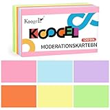 Koogel 120 Blätter Blanko Karteikarten, Lernkarten Moderationskarten 6 Farben farbig sortiert...