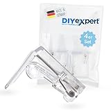 DIYexpert 4er Set Tischtuchklammern Luxus für Tischplatten bis 45 mm aus Kunststoff mit Feder