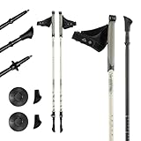 KADVA HALNA Nordic Walking Stöcke in Grün, verstellbare Größe 84-135 cm Quick Lock System für...