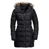 Jack Wolfskin Damen BAFFIN ISLAND COAT winddichter Daunenmantel, schwarz, M