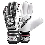 Sportout Torwarthandschuhe mit Fingersave, Fußballhandschuhe, Torwarthandschuhe Herren, 4mm Latex,...