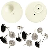 250 Sicherungsetiketten Hartetiketten Warensicherungsetiketten RF 8,2 MHz R50 Light beige mit Nadel...